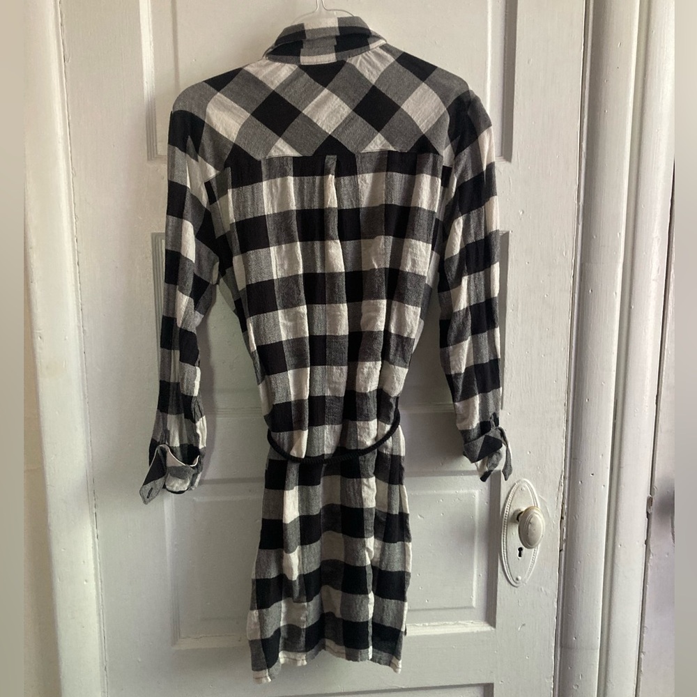 Zara Basic Black And White Button Mini Dress Tuni… - image 4